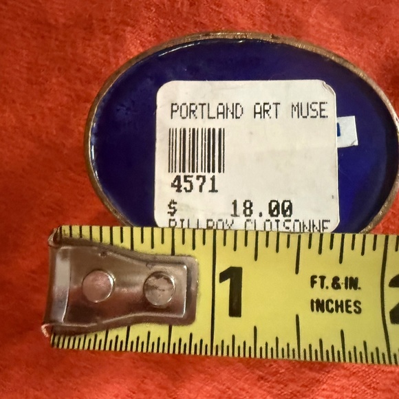 Vintage Hand-Painted cloisonné Oval pill Box W/Lid - Picture 11 of 11